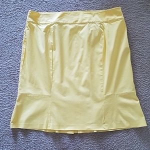 Ashley Stewart 24W A-line Skirt Yellow